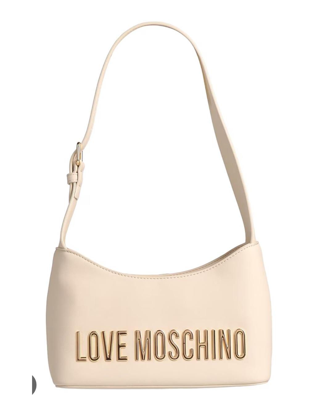 LOVE MOSCHINO Бежевая сумка через плечо из искусственной кожи, фото 7