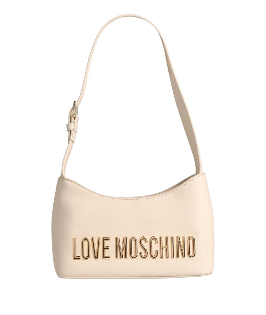 LOVE MOSCHINO Бежевая сумка через плечо из искусственной кожи, фото 1
