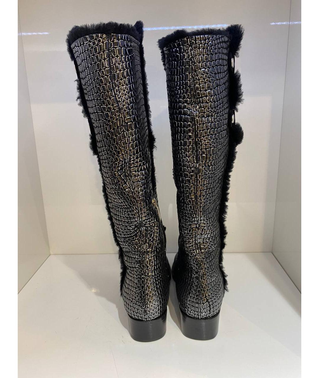 CASADEI Серебряные кожаные сапоги, фото 2