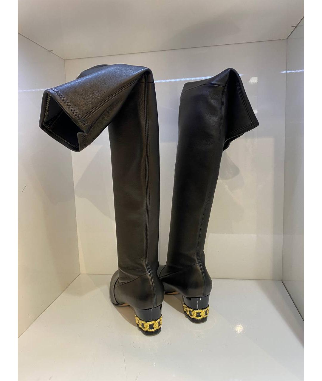 CASADEI Черные кожаные ботфорты, фото 3