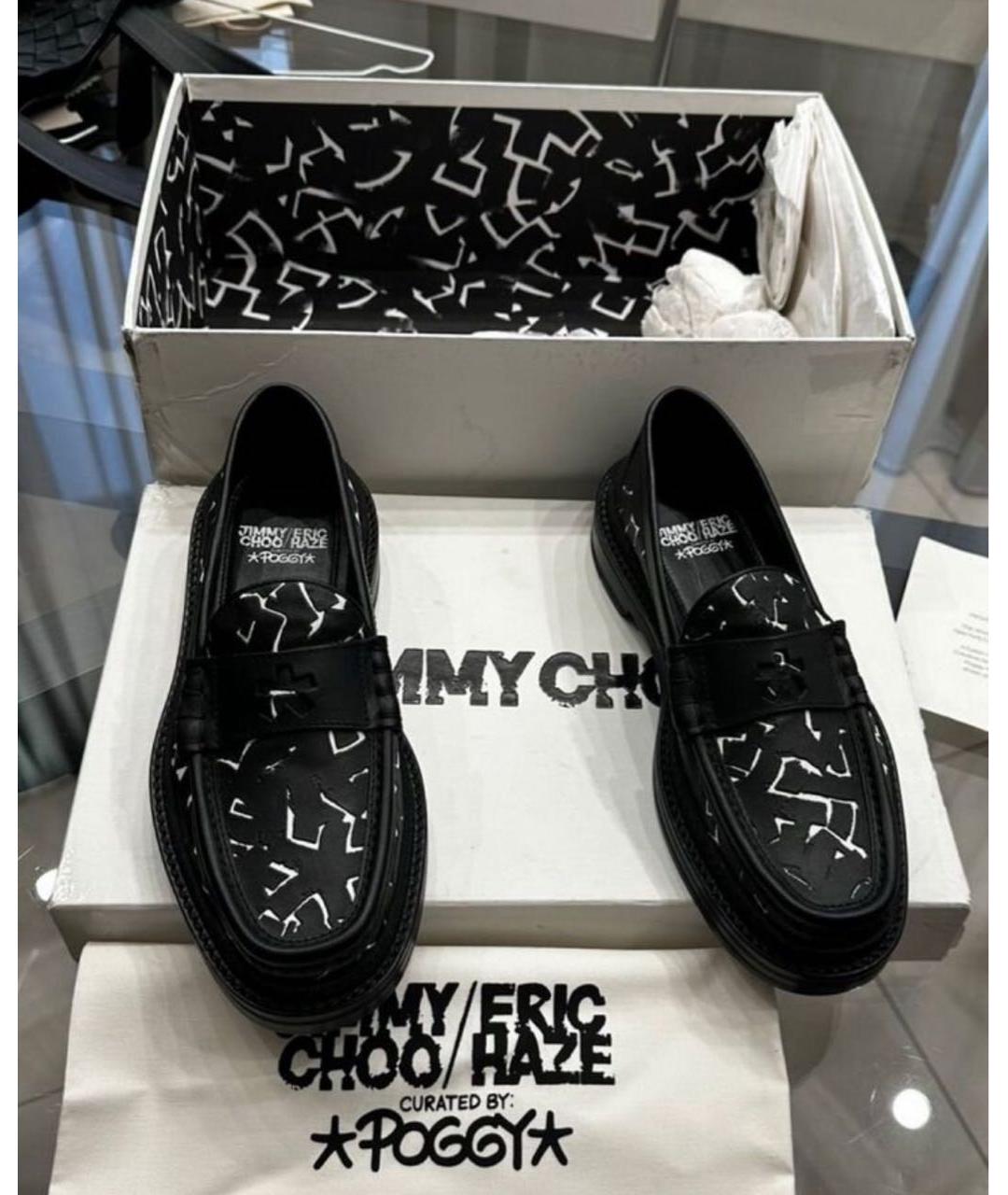 JIMMY CHOO Черные кожаные лоферы, фото 3