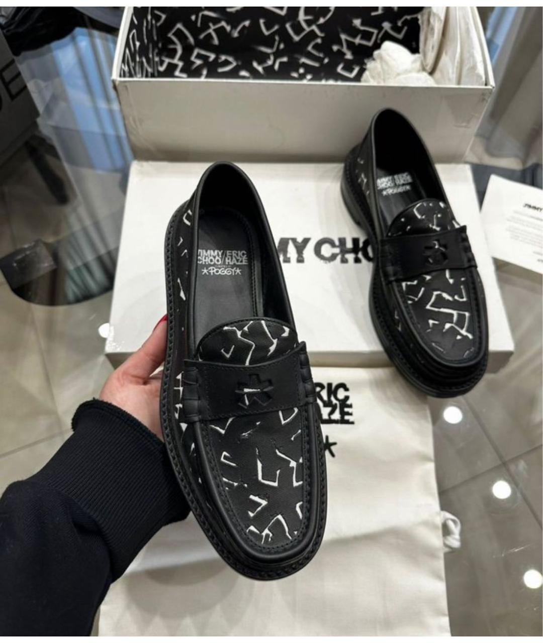 JIMMY CHOO Черные кожаные лоферы, фото 2