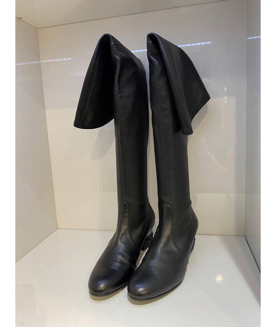 CASADEI Черные кожаные ботфорты, фото 2