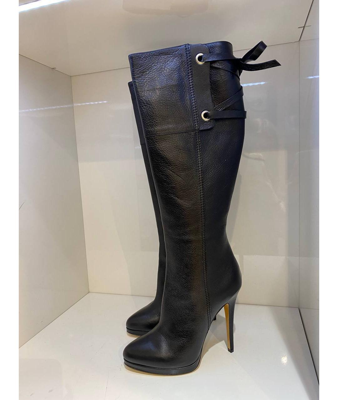 CASADEI Черные кожаные сапоги, фото 4