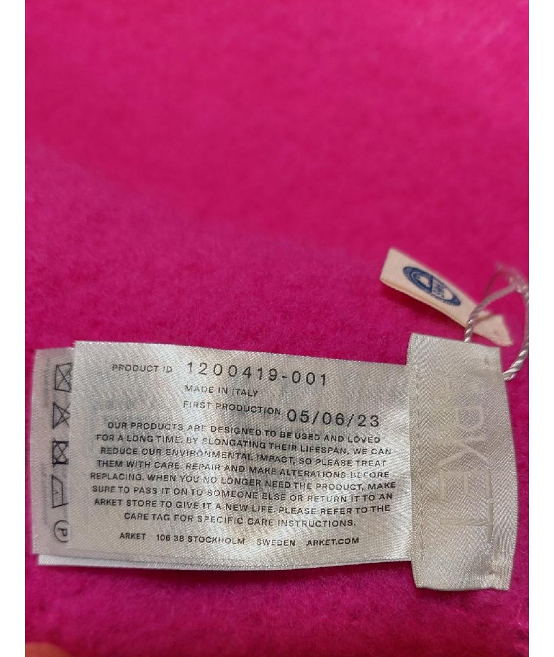 ARKET Фуксия шерстяной шарф, фото 3