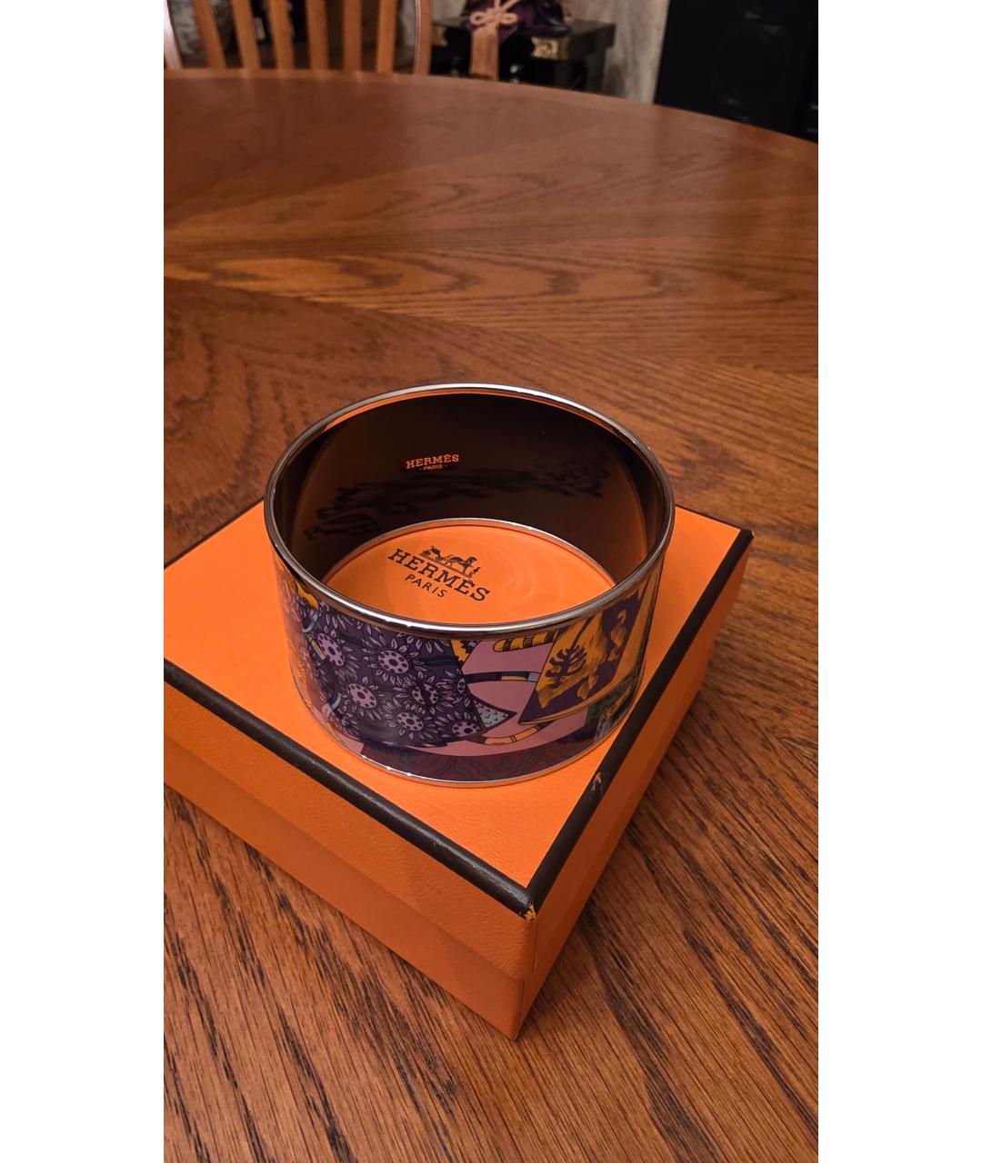 HERMES Фиолетовый латунный браслет, фото 4