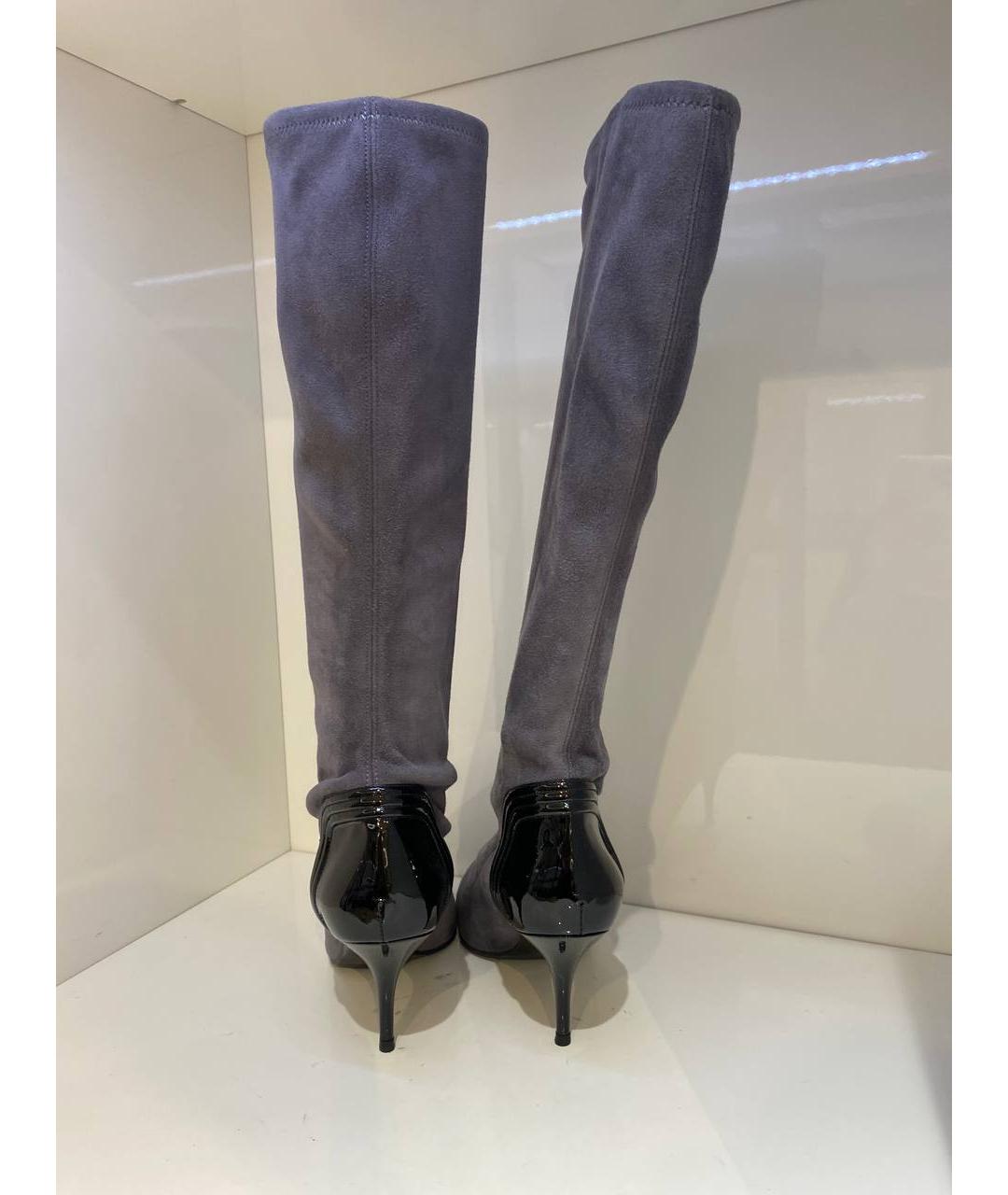 CASADEI Серые замшевые сапоги, фото 3