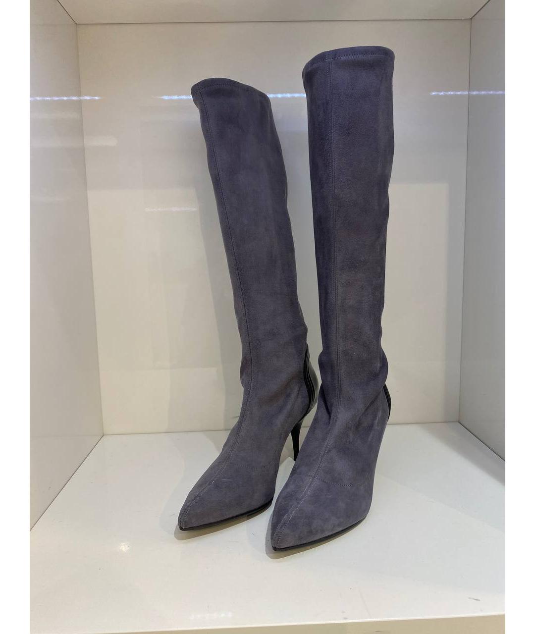 CASADEI Серые замшевые сапоги, фото 2