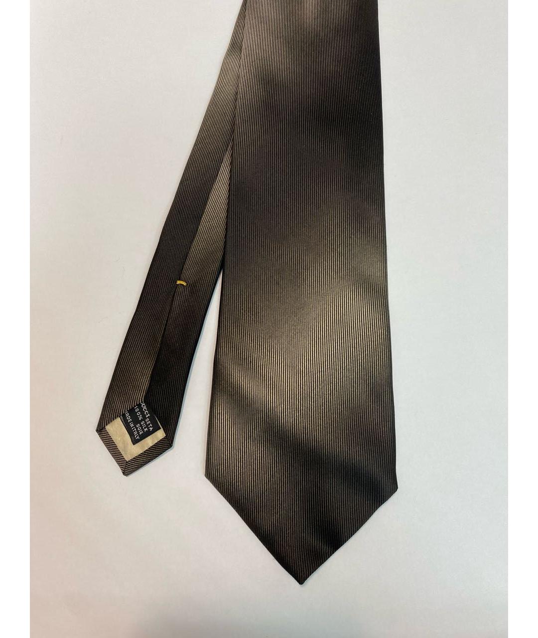 GUCCI Антрацитовый тканевый галстук, фото 5