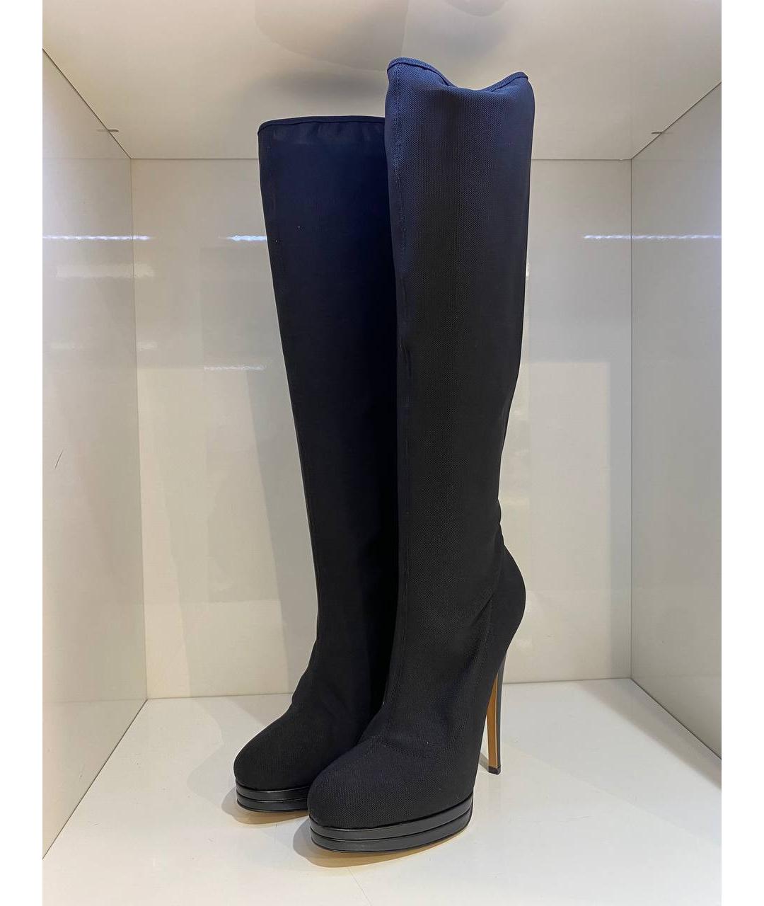 CASADEI Черные замшевые сапоги, фото 2