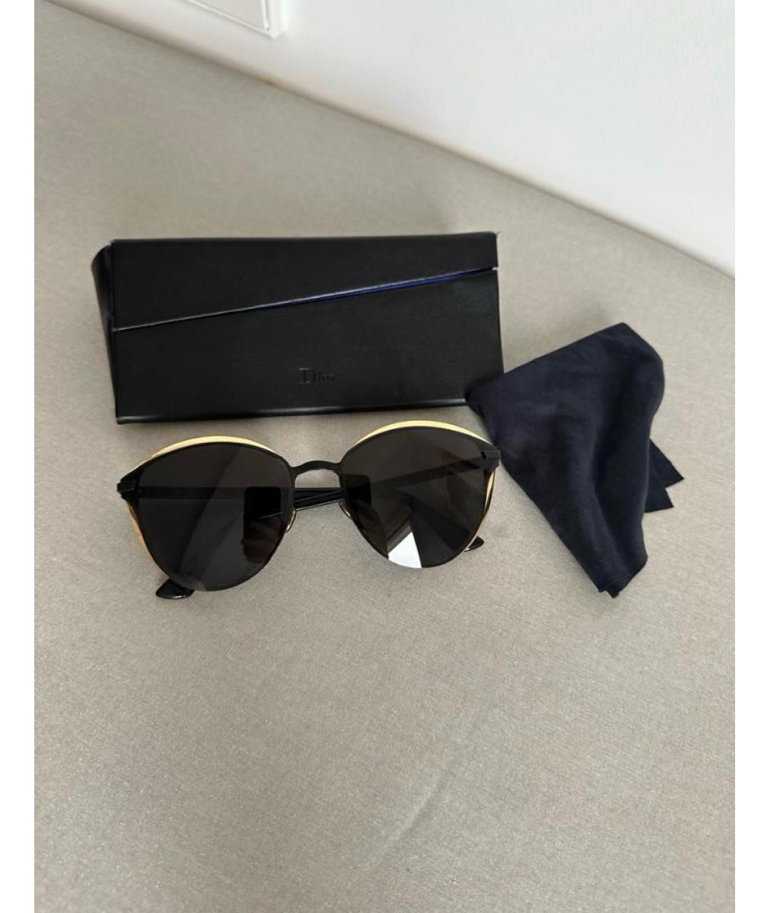 CHRISTIAN DIOR Коричневые металлические солнцезащитные очки, фото 2