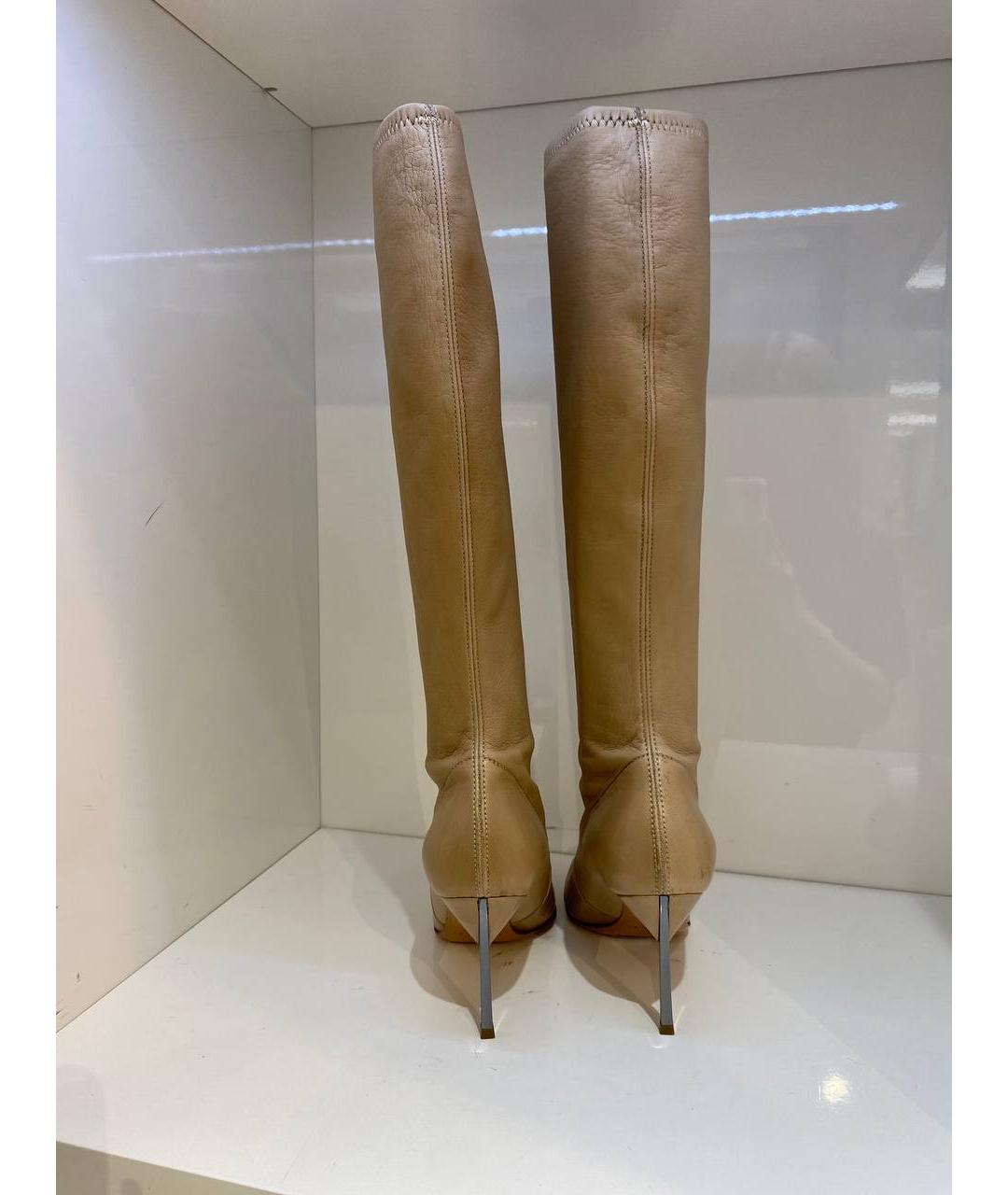 CASADEI Бежевые кожаные сапоги, фото 3