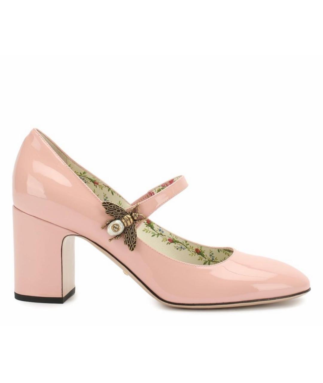 GUCCI Розовые туфли из лакированной кожи, фото 1