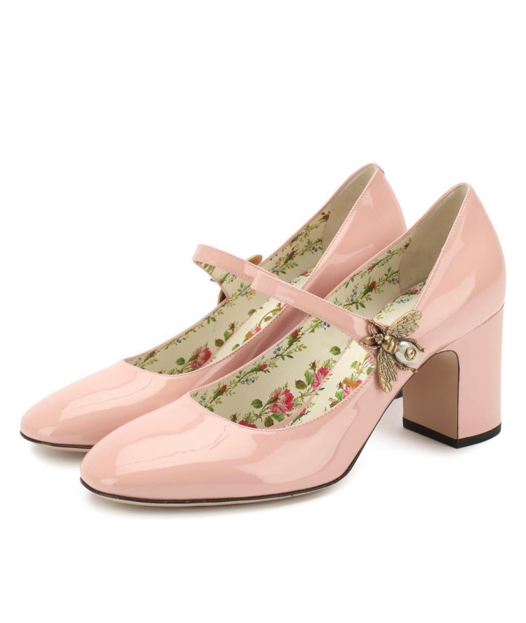 GUCCI Розовые туфли из лакированной кожи, фото 2