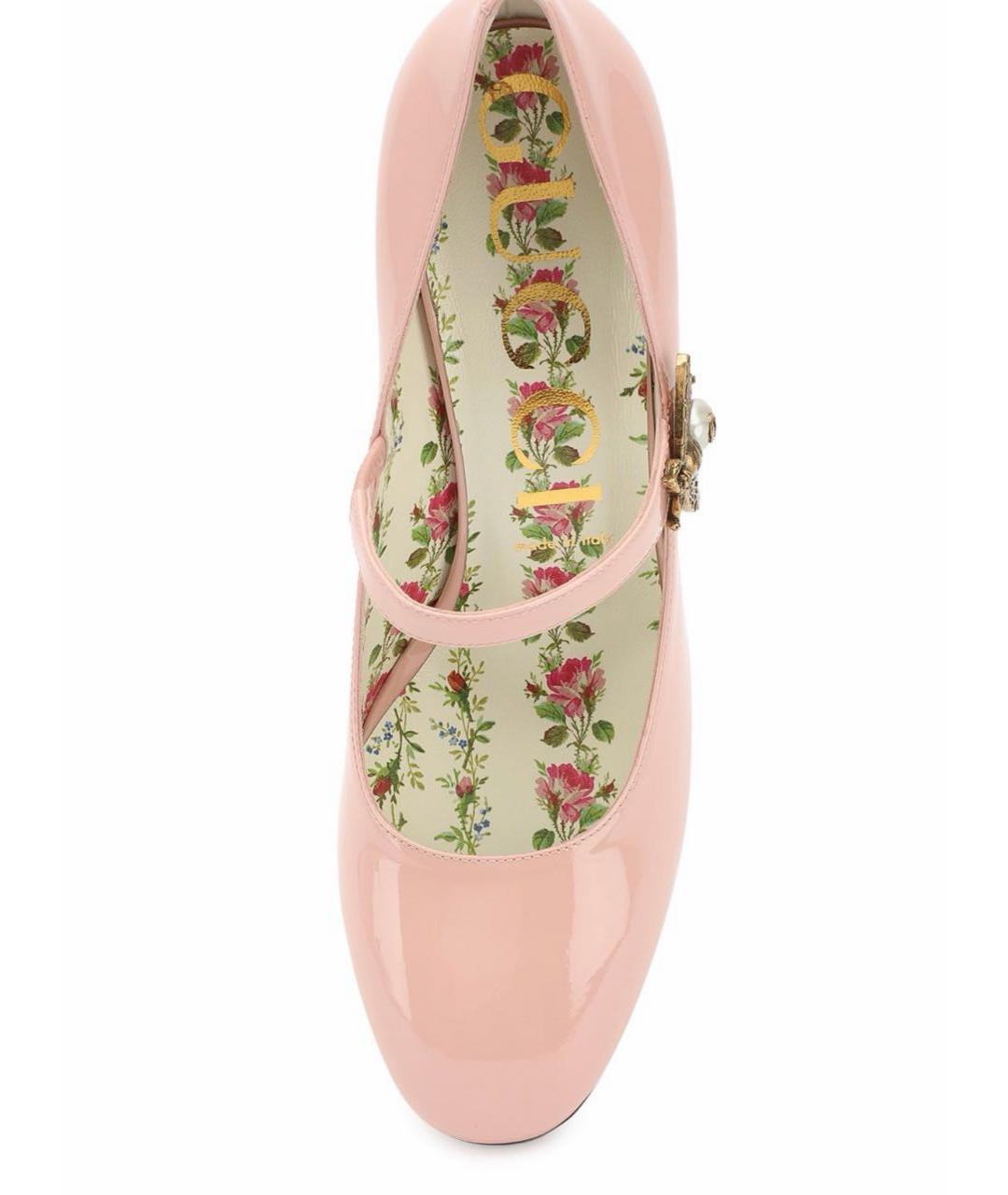 GUCCI Розовые туфли из лакированной кожи, фото 3