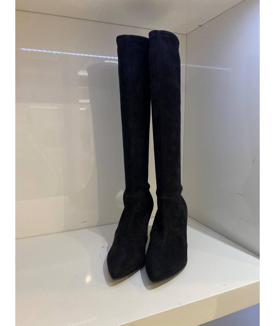 CASADEI Черные замшевые сапоги, фото 2