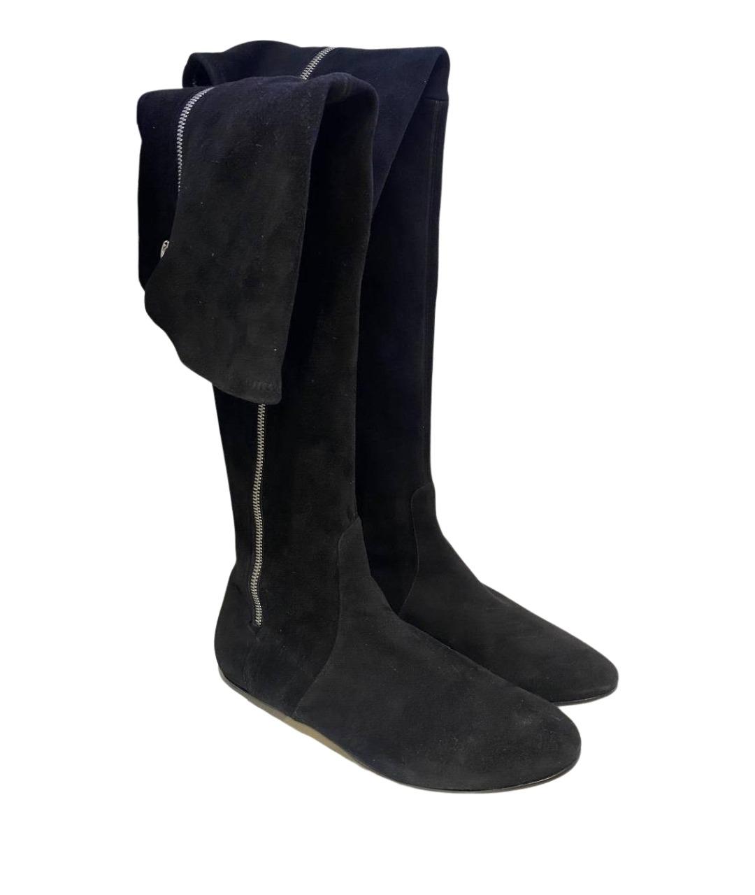CASADEI Черные замшевые сапоги, фото 1
