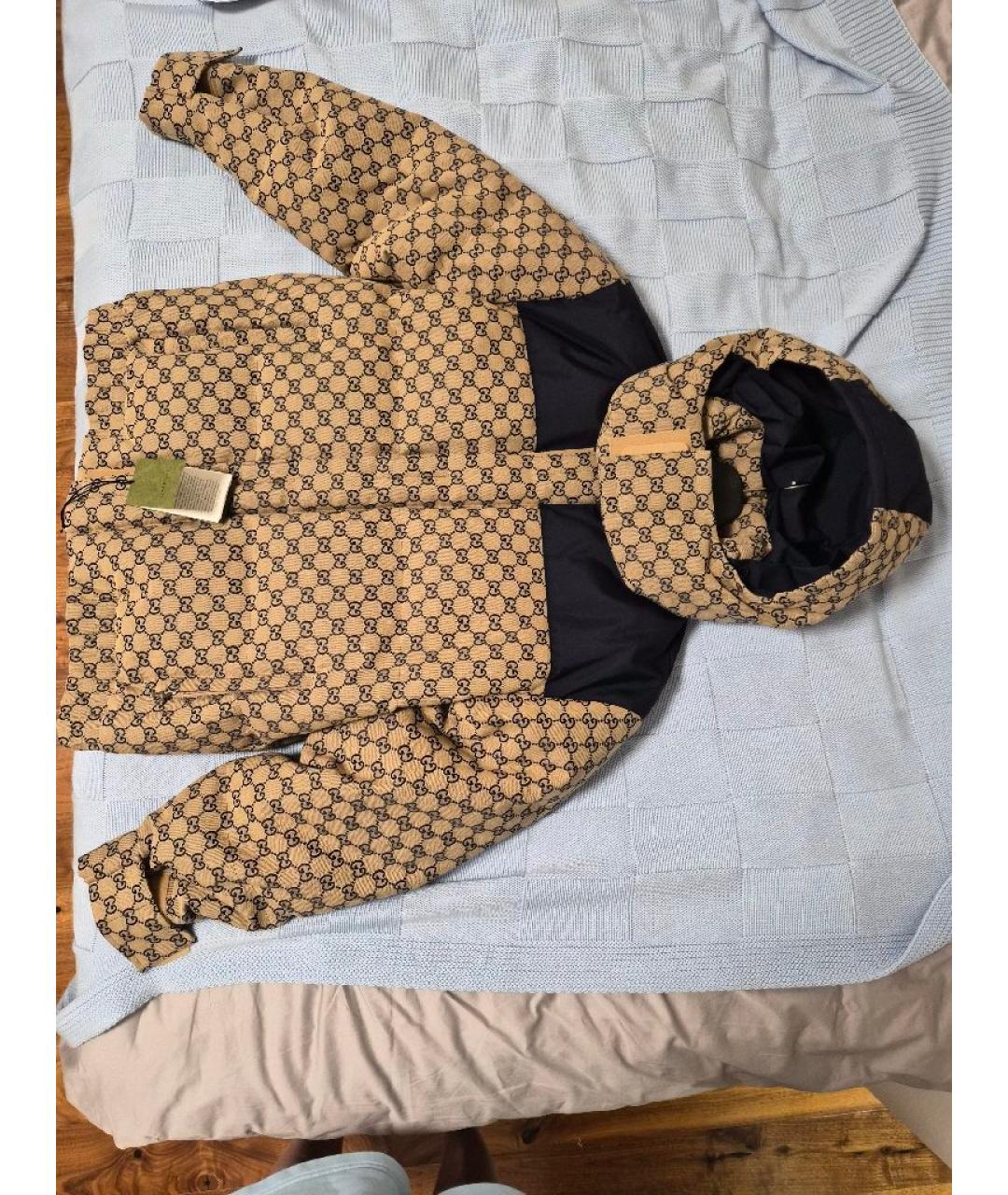 GUCCI Коричневый хлопковый пуховик, фото 4