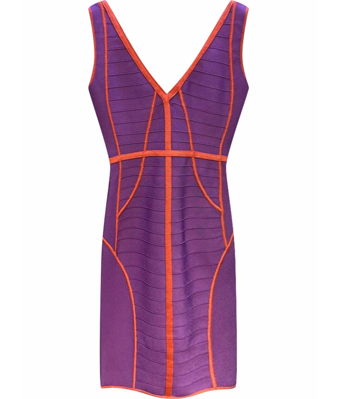 HERVE LEGER Фиолетовое повседневное платье, фото 1