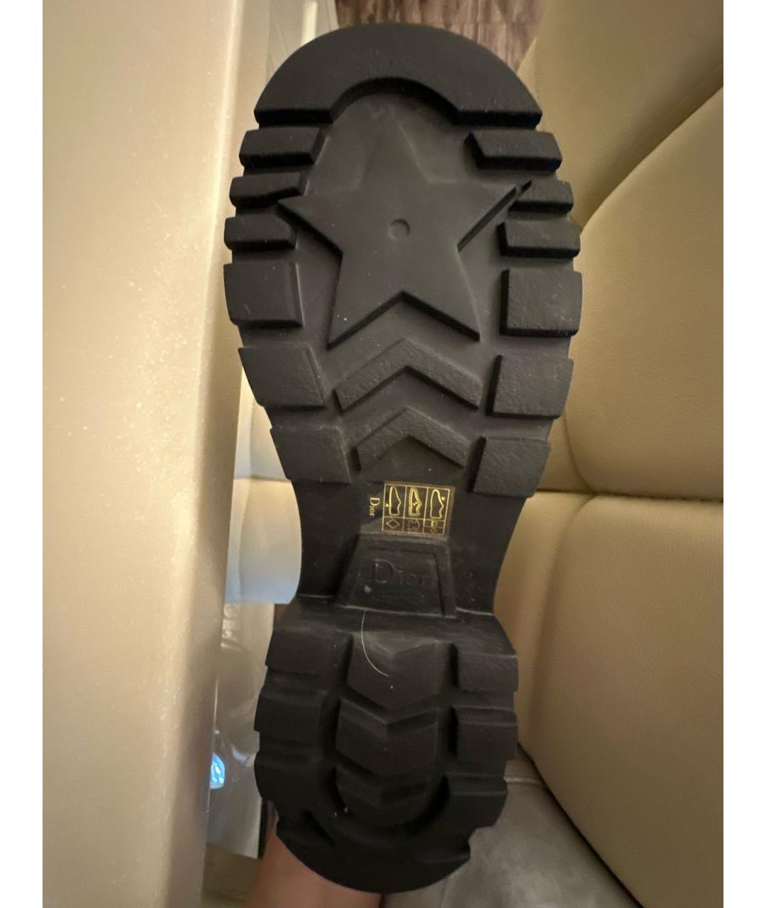 CHRISTIAN DIOR Черные кожаные ботинки, фото 6