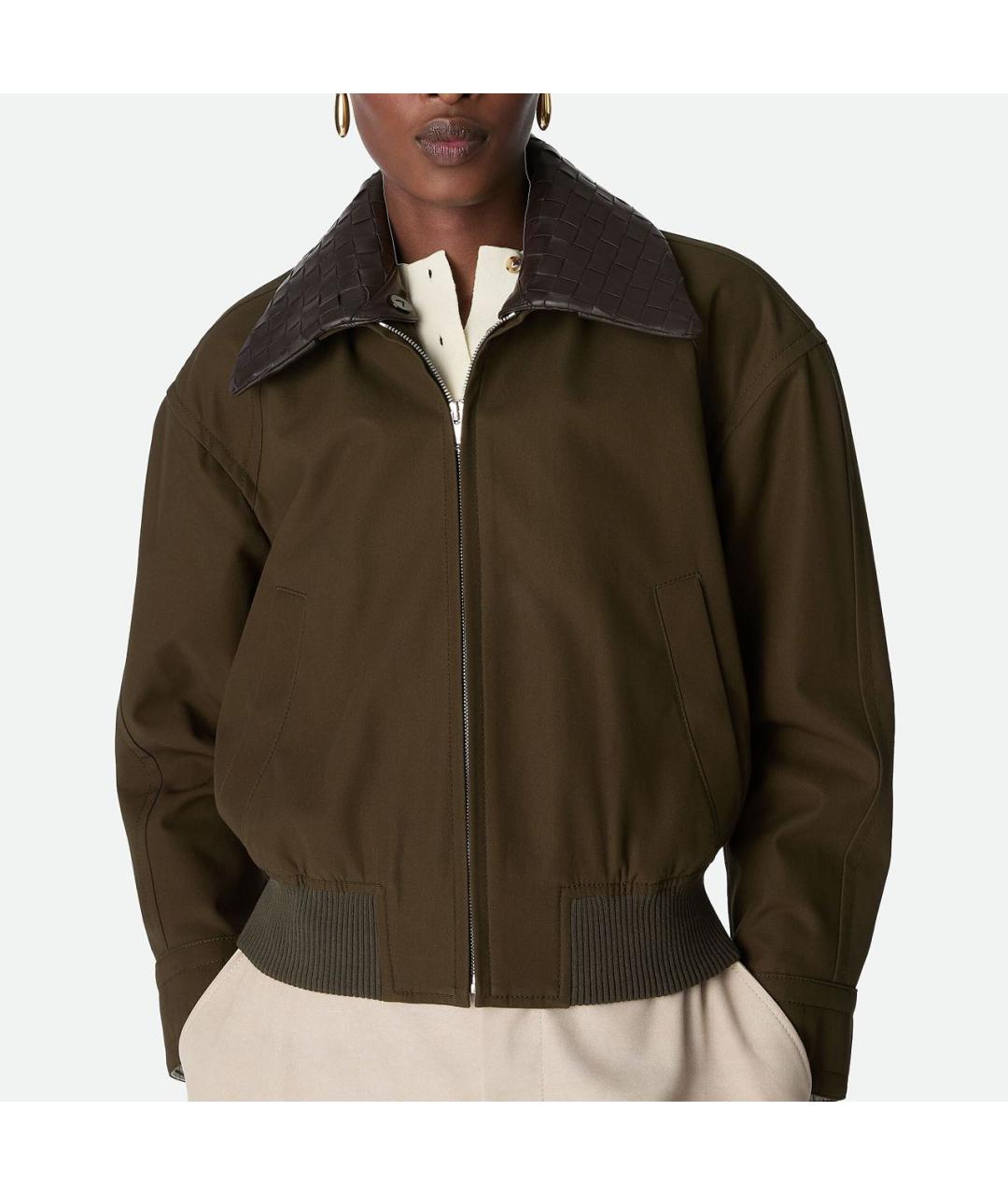 BOTTEGA VENETA Хаки куртка, фото 6