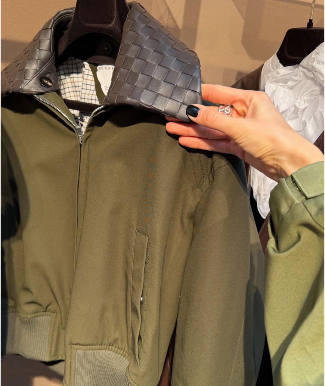 BOTTEGA VENETA Хаки куртка, фото 4