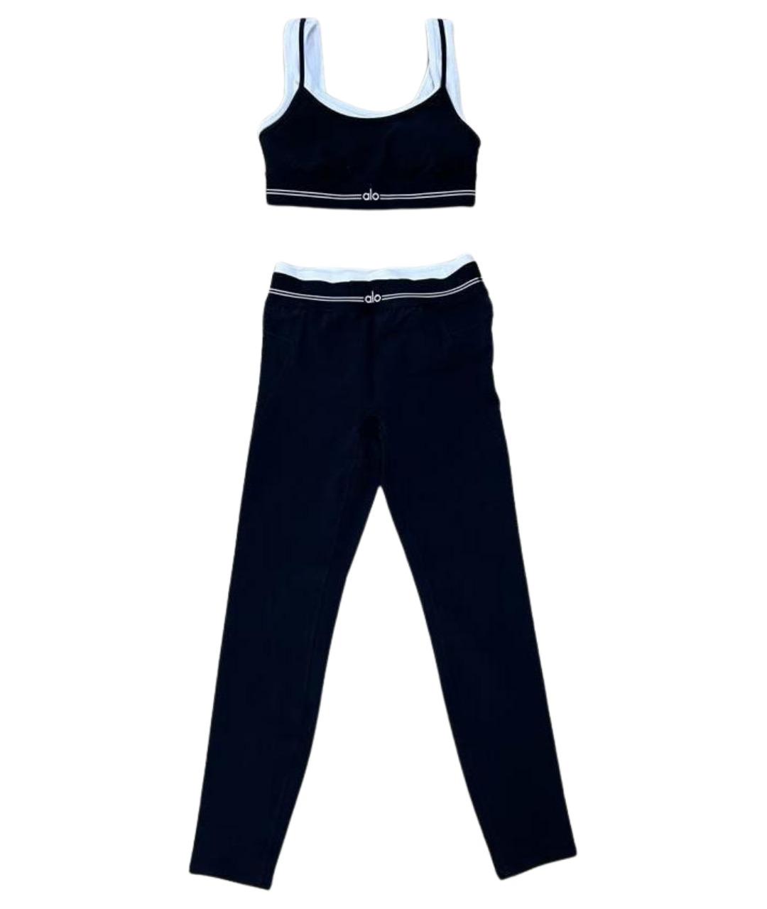 ALO YOGA Черный хлопковый спортивные костюмы, фото 1