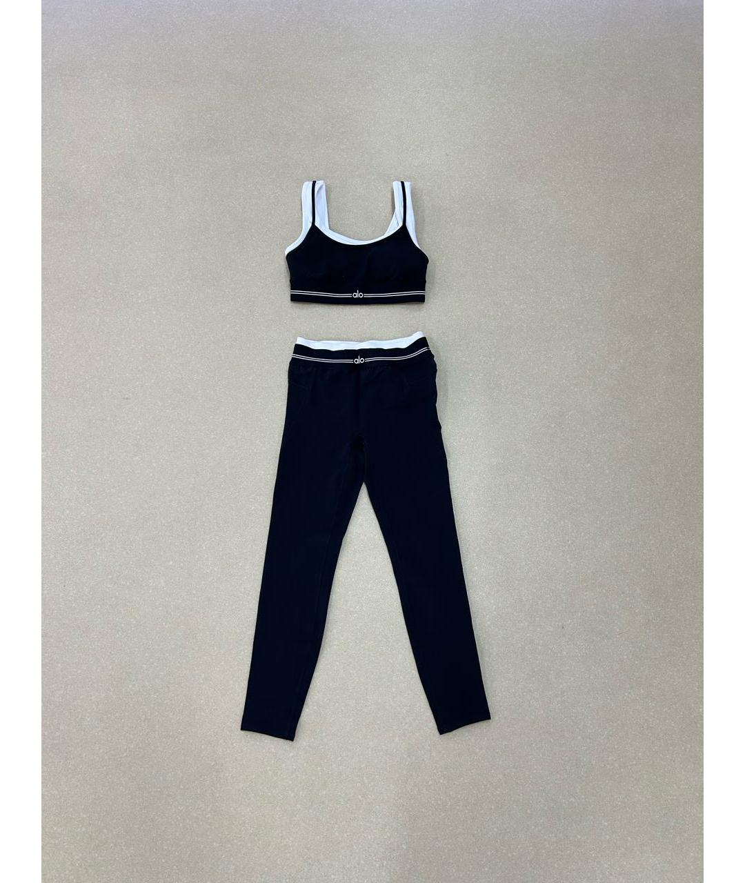 ALO YOGA Черный хлопковый спортивные костюмы, фото 5