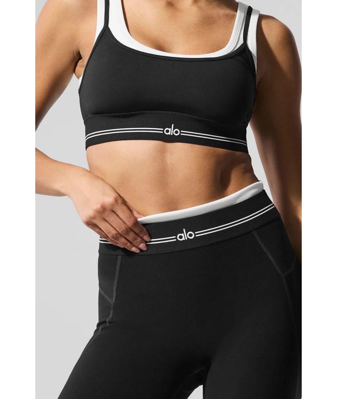 ALO YOGA Черный хлопковый спортивные костюмы, фото 3
