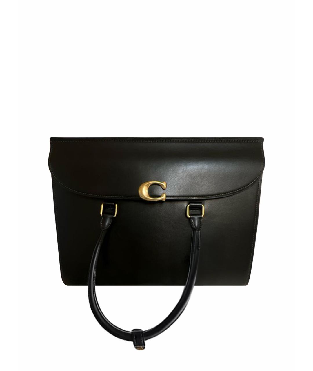 COACH Черная кожаная сумка через плечо, фото 1