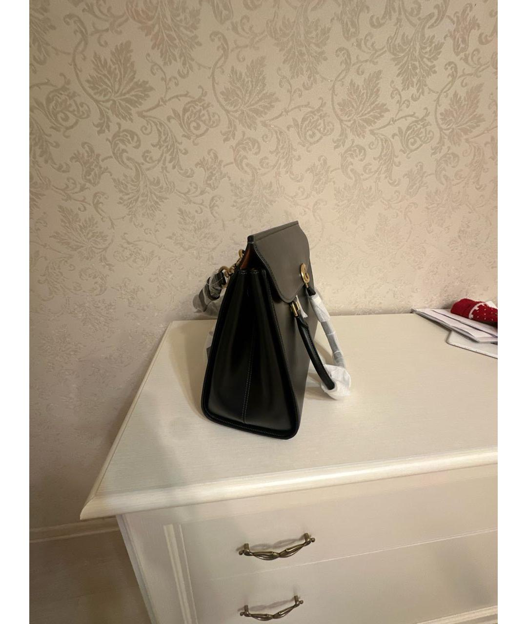 COACH Черная кожаная сумка через плечо, фото 2