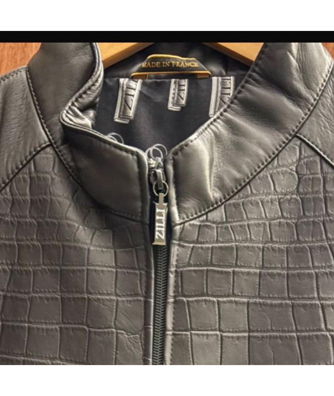 ZILLI Черный жилет из экзотической кожи, фото 2