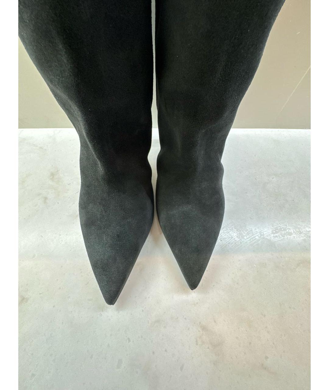 LE SILLA Черные замшевые сапоги, фото 3