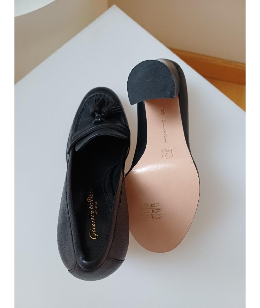 GIANVITO ROSSI Черные кожаные туфли, фото 7