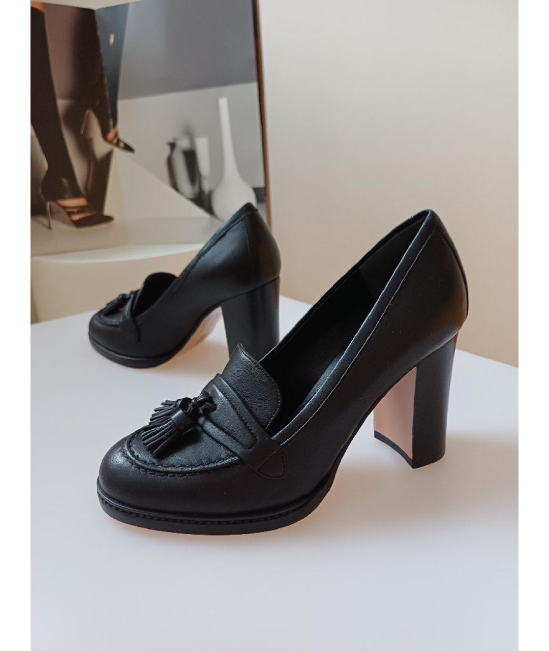 GIANVITO ROSSI Черные кожаные туфли, фото 2