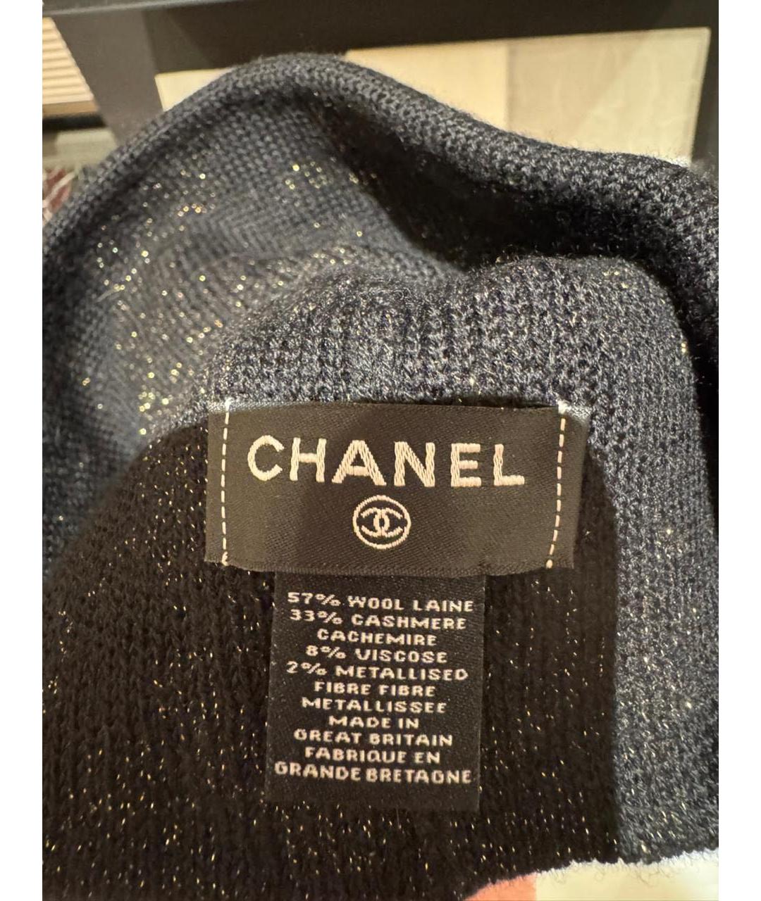 CHANEL Черная шерстяная шапка, фото 3