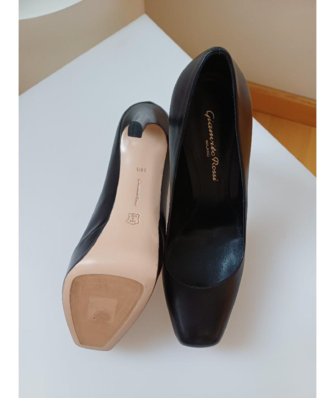 GIANVITO ROSSI Черные кожаные туфли, фото 8