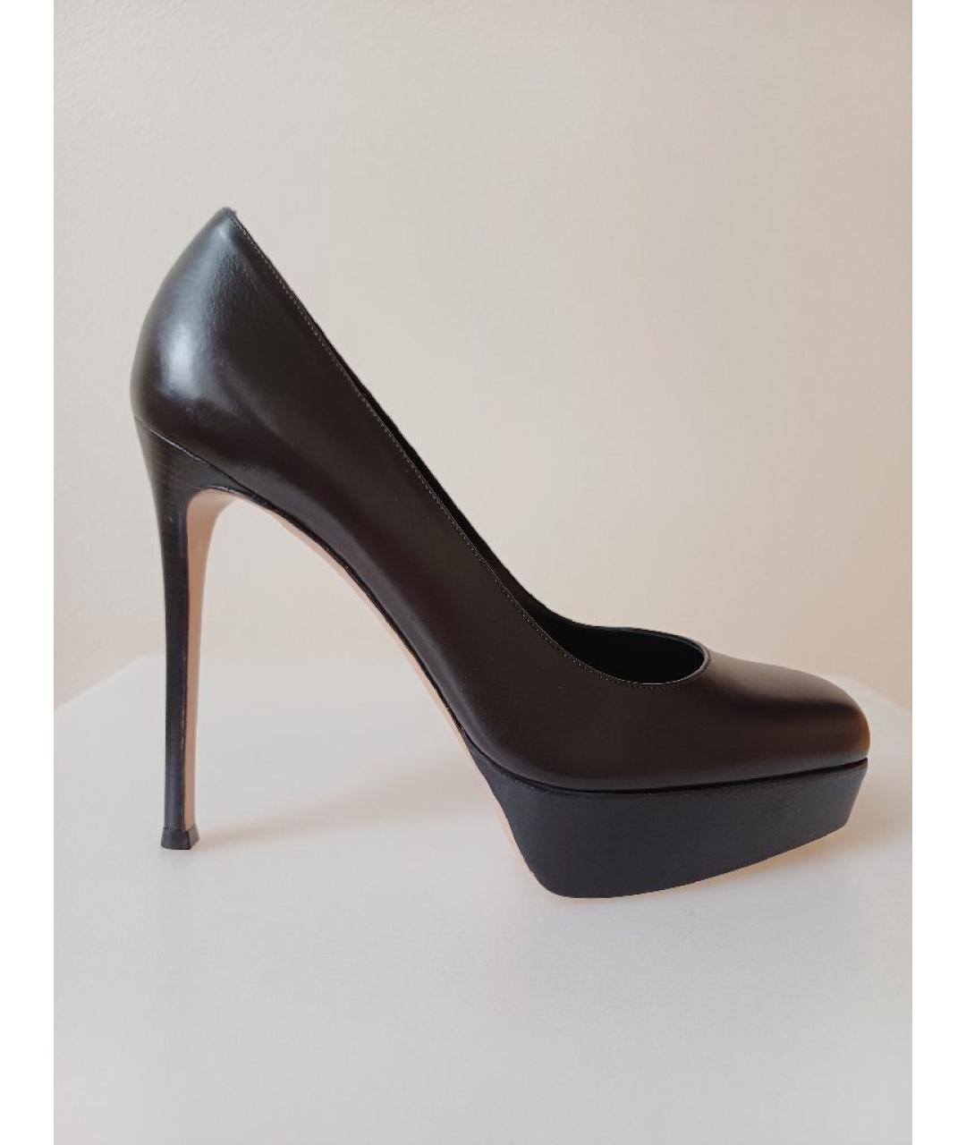 GIANVITO ROSSI Черные кожаные туфли, фото 9