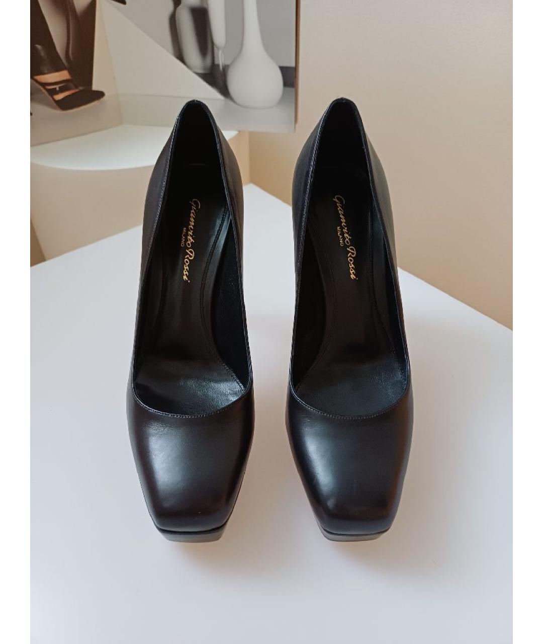 GIANVITO ROSSI Черные кожаные туфли, фото 6