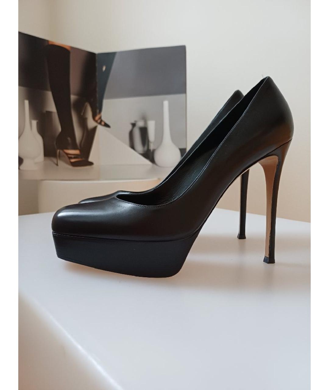 GIANVITO ROSSI Черные кожаные туфли, фото 2