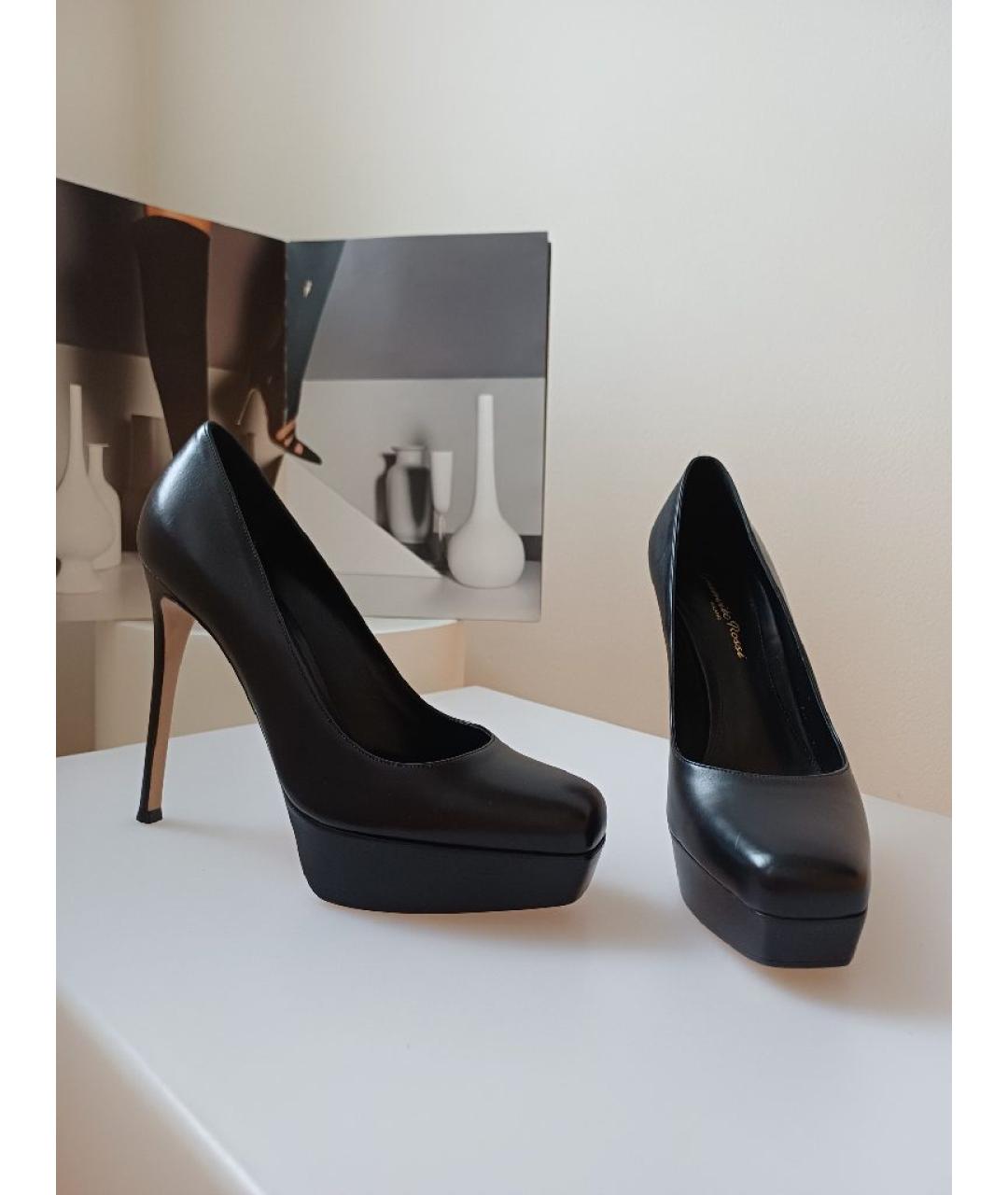 GIANVITO ROSSI Черные кожаные туфли, фото 4