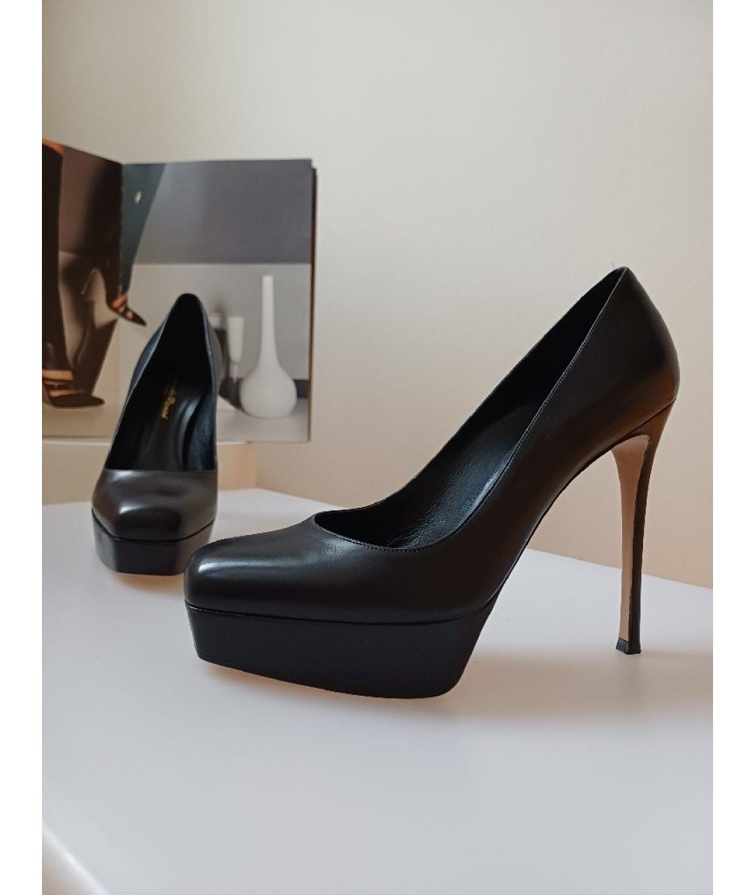 GIANVITO ROSSI Черные кожаные туфли, фото 3