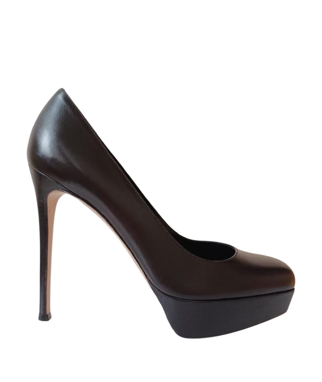 GIANVITO ROSSI Черные кожаные туфли, фото 1