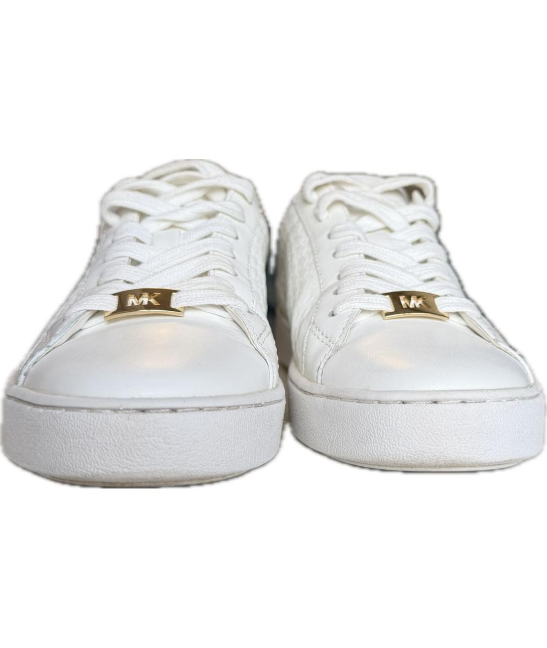 MICHAEL KORS Белые кожаные кеды, фото 2