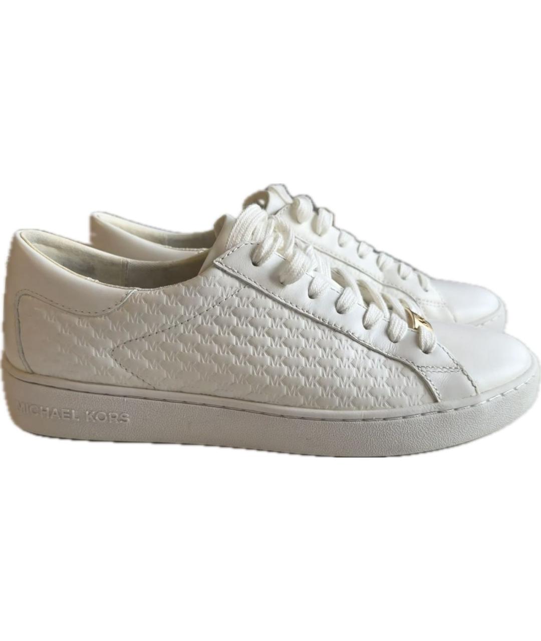 MICHAEL KORS Белые кожаные кеды, фото 1