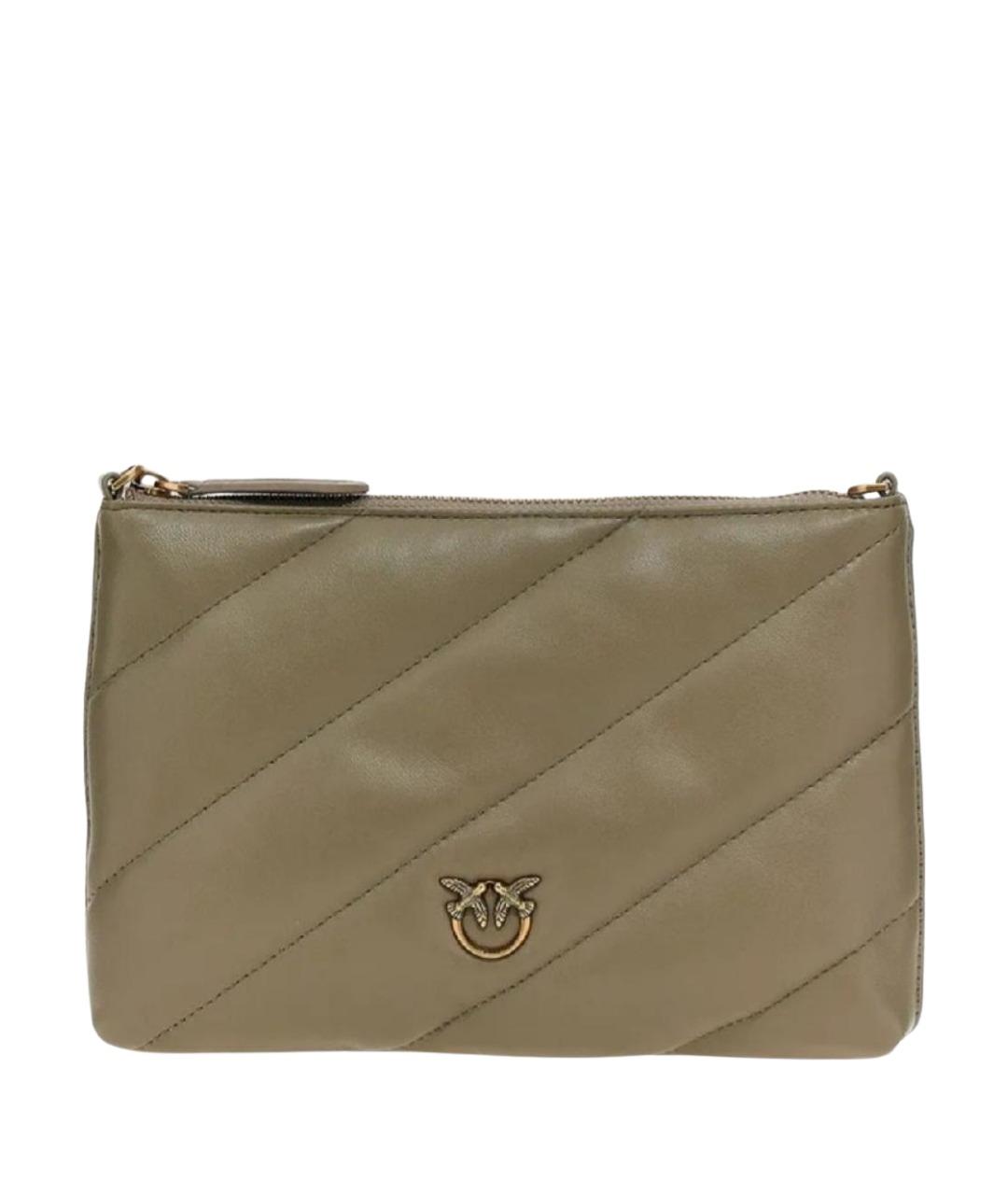 LIU JO Серая кожаная сумка через плечо, фото 1