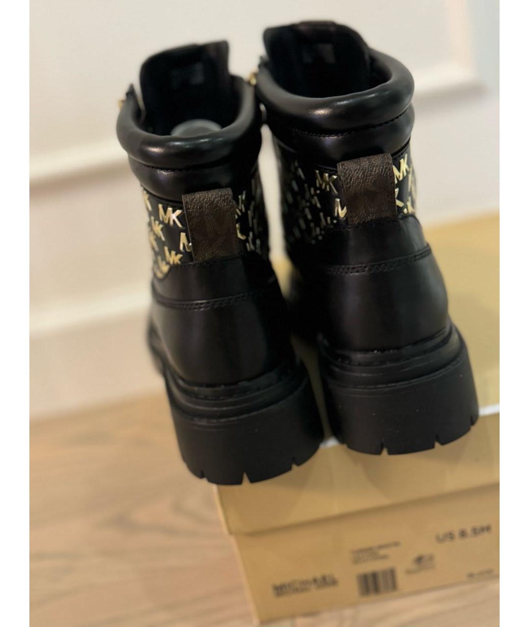 MICHAEL MICHAEL KORS Черные кожаные ботинки, фото 4