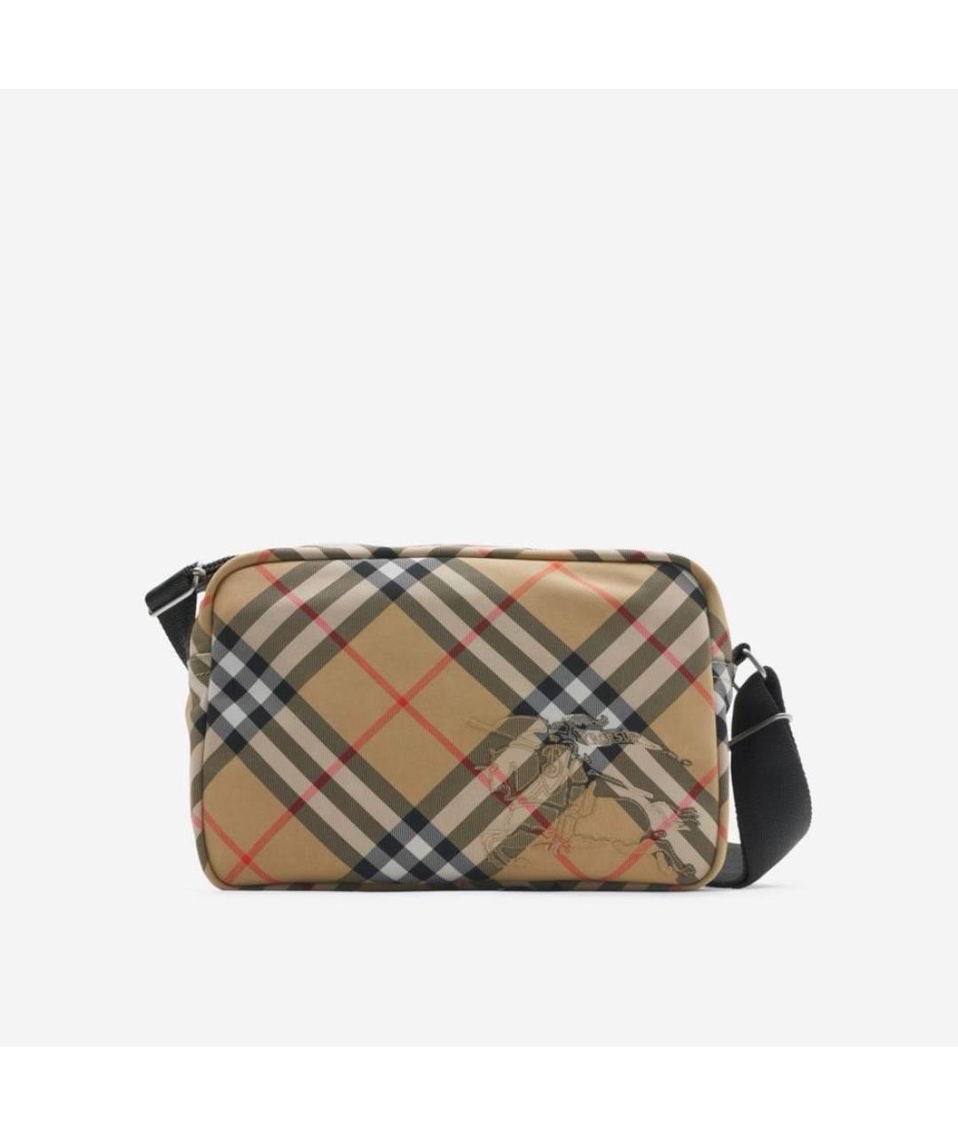 BURBERRY Бежевая тканевая сумка на плечо, фото 7