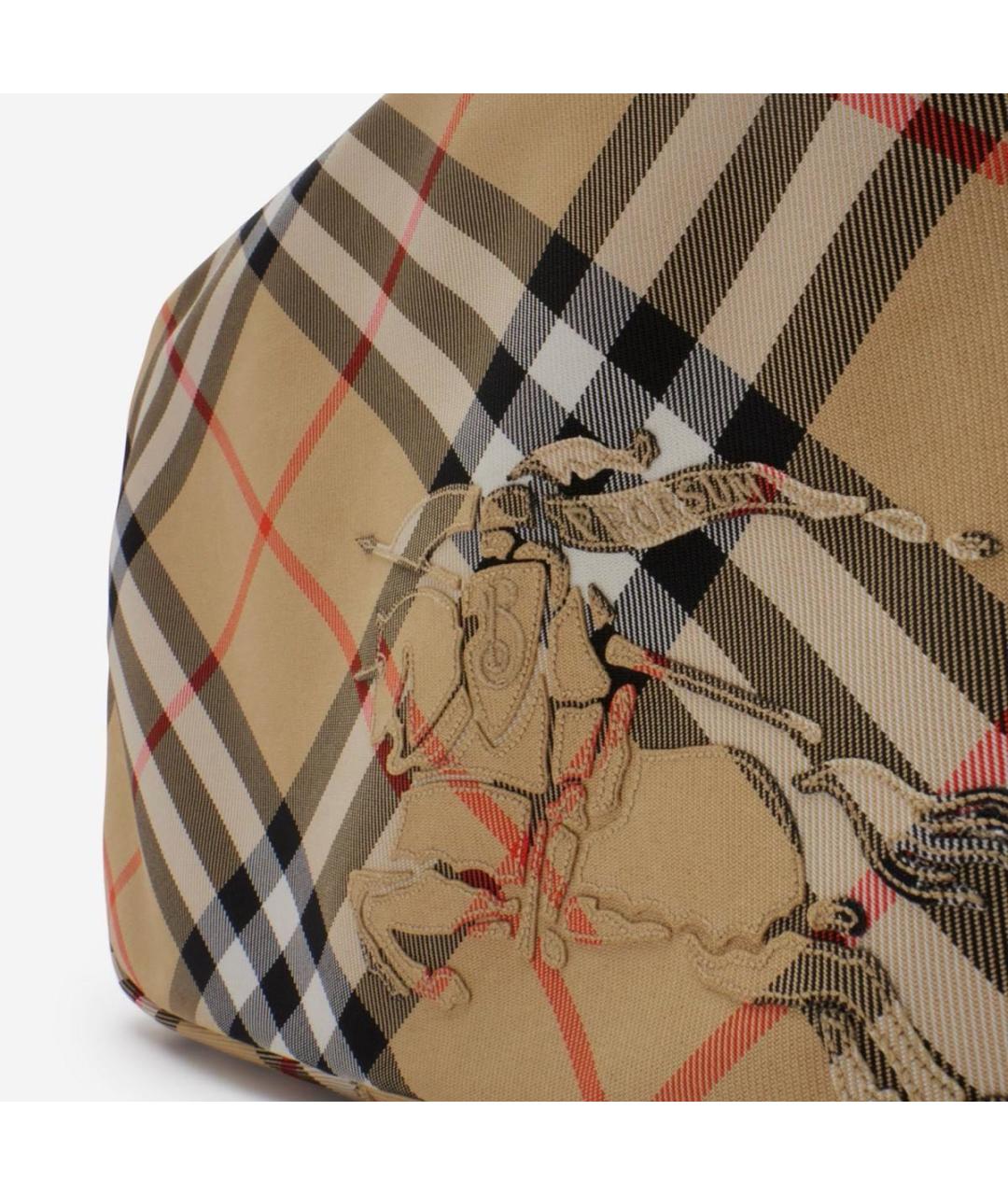 BURBERRY Бежевая тканевая сумка на плечо, фото 5