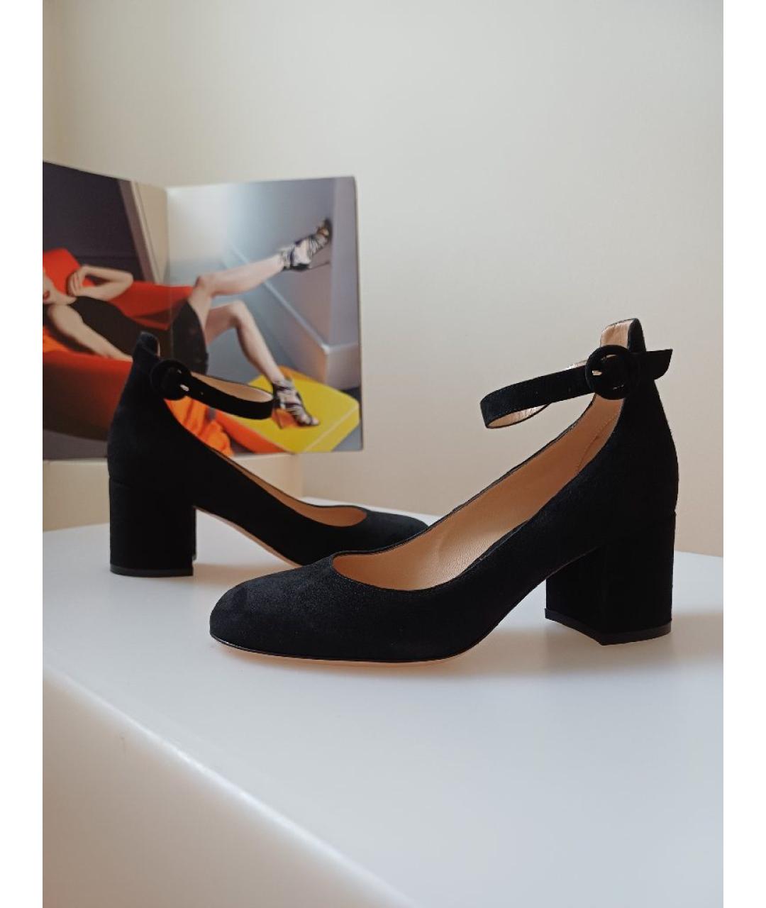 SERGIO ROSSI Черные замшевые туфли, фото 5